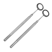 Gimbel-Mendez Degree Gauge, Titanium, Inner Diameter 11.7mm, Measures 0-180 Degrees, 5 Degrees Increments, Ring Mounted At 90 Degrees, 36 Blunt Fixation Teeth, Overall Length 4" (100mm) 